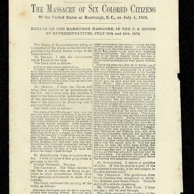 Hamburg Massacre, SC 1876