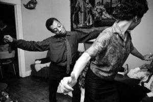 James Baldwin dancing with Lorraine Hansberry