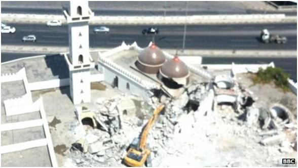 A shrine in the Libyan capital Tripoli venerating a Sufi Muslim saint has been partly destroyed the latest in a series of attacks blamed on ultra-conservative Salafi Islamists. BBC News, 25 August 2012