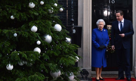 The Queen with David Cameron at No 10