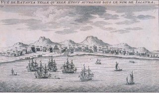 Jayakarta, in 1605, before Batavia was established on its ruins.