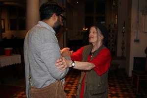Artist May Ayre meeting Talha as a freeman
