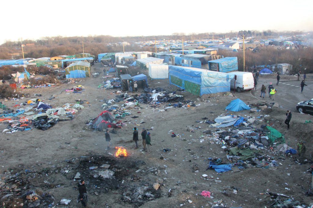 Calais migrant camp by Malachy Brown