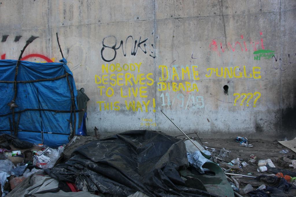 Calais migrant camp by Malachy Browne